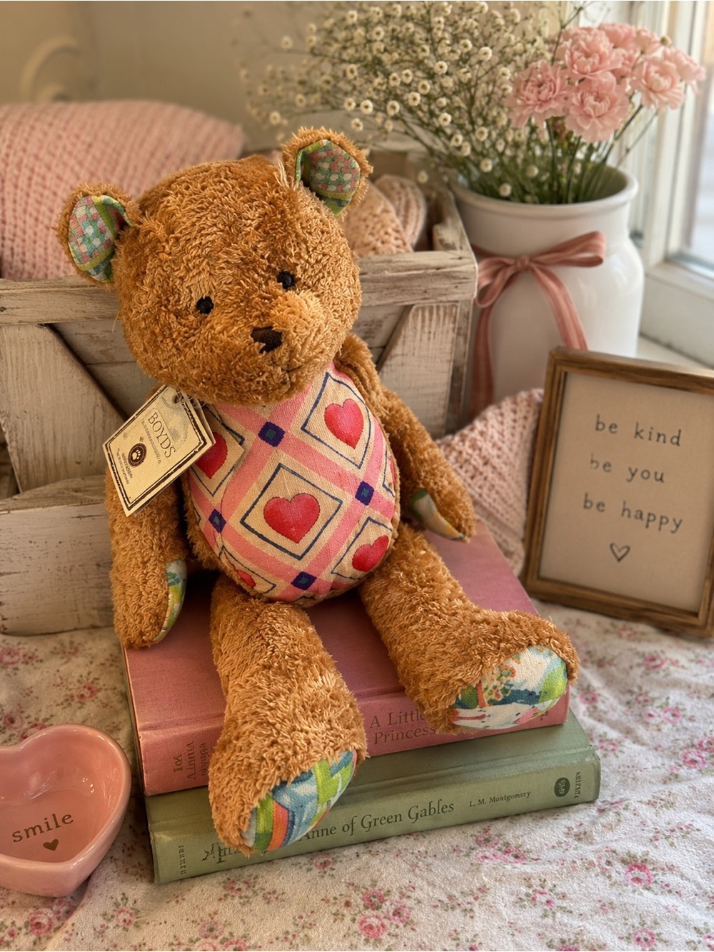 Jim Shore Boyds Max Plush Stuffed Animal Bear Vintage Rare Plush Movable Arms